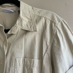 Tan Short sleeved button-up
